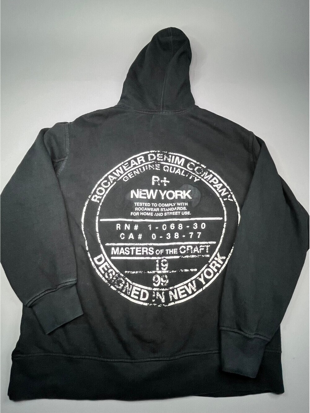Rocawear black full zip hoodie R plus graphic 2XL